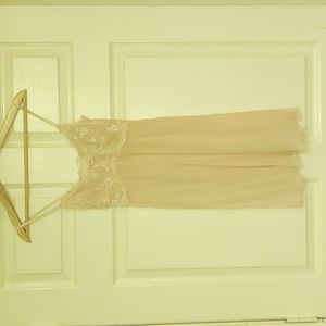 Sheer Pink Lace Slip - Unbranded